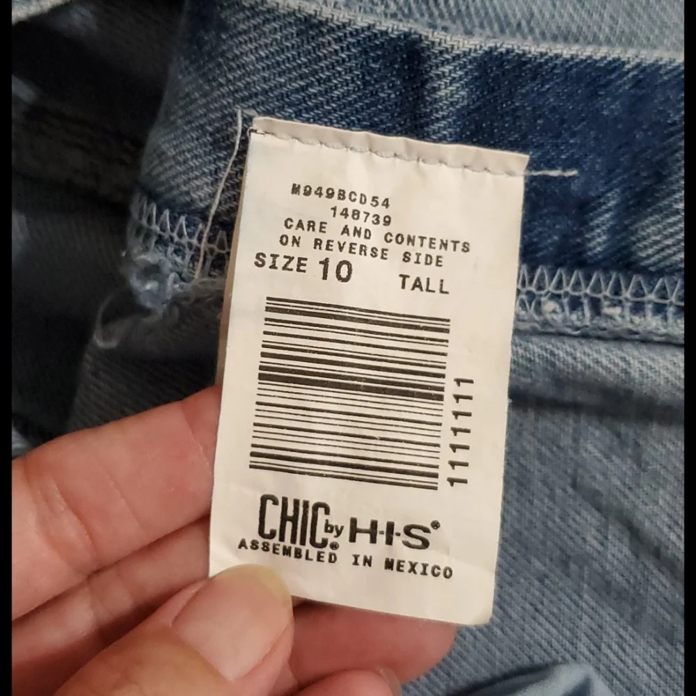 CHIC by H-I-S High rise 'Mom Jeans' 80s size 10 tall  retro thick denim - Picture 5 of 13